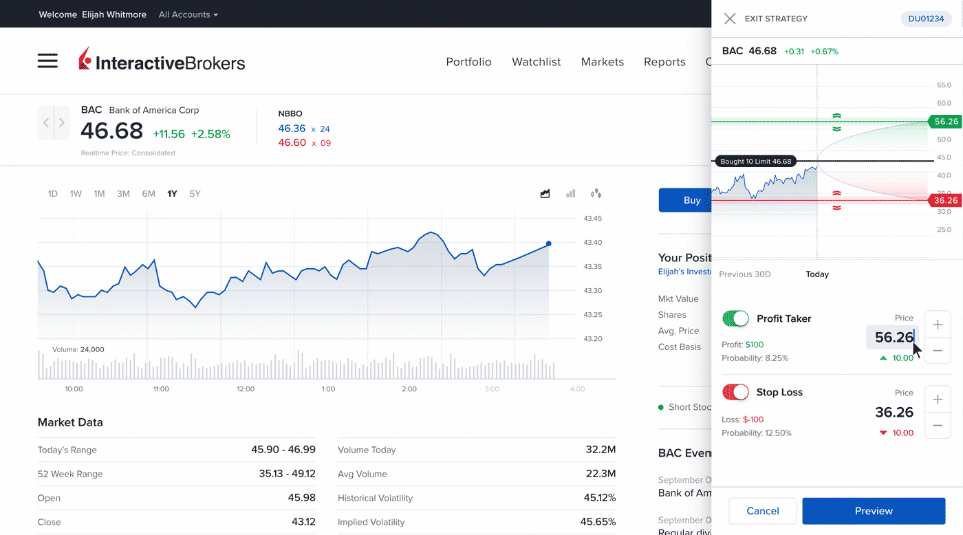 Pantalla 'Estrategia de salida'
